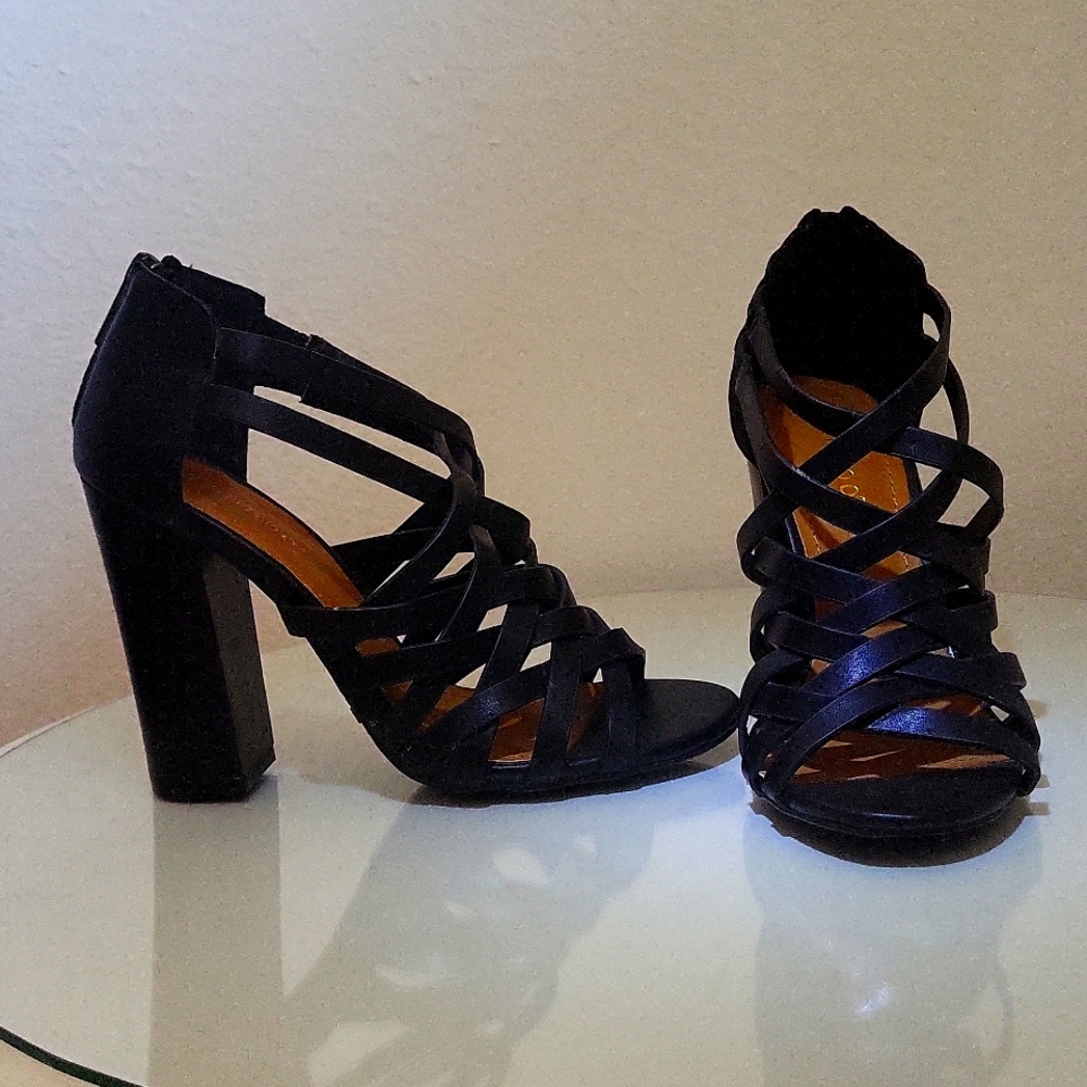 Black strappy sandals